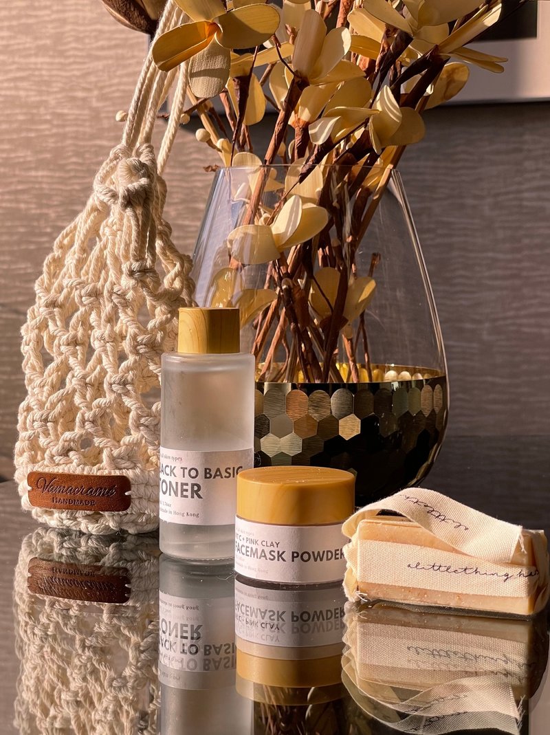 纯天然护肤旅行组【alittletwist】套装 孕妇 敏感皮肤适用 - 旅行套装 - 棉．麻 白色