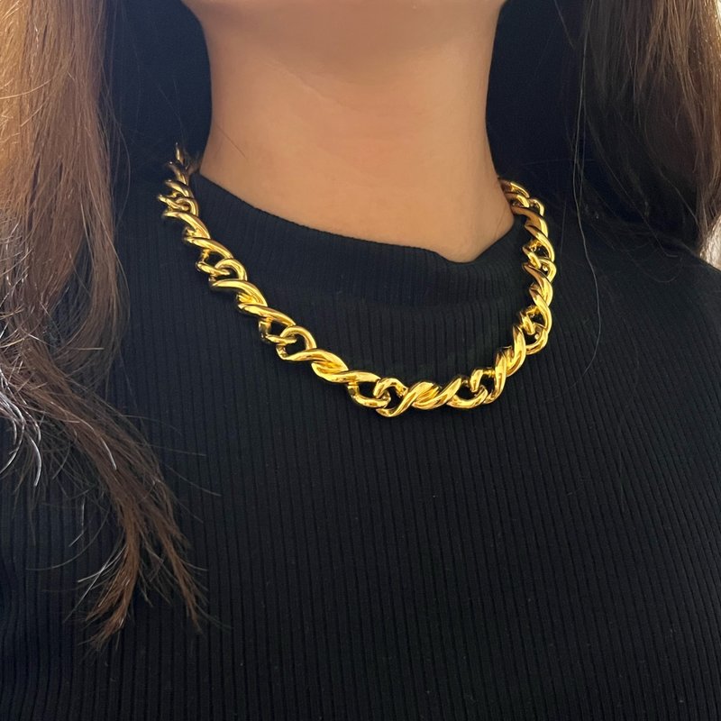 •Duchess•  Anne Klein扭结金属链项链 - 项链 - 其他金属 金色