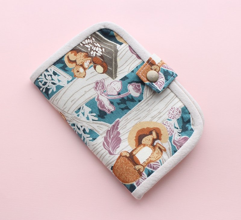 情人节礼物松鼠图案手工手作随身碟收纳包(可放6个)/3C 收纳袋 - U盘 - 棉．麻 