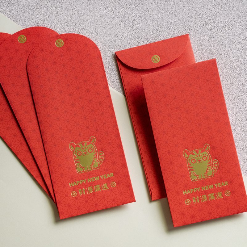 2022虎年红包袋 -财源广进款- 5入组 - 红包/春联 - 纸 红色