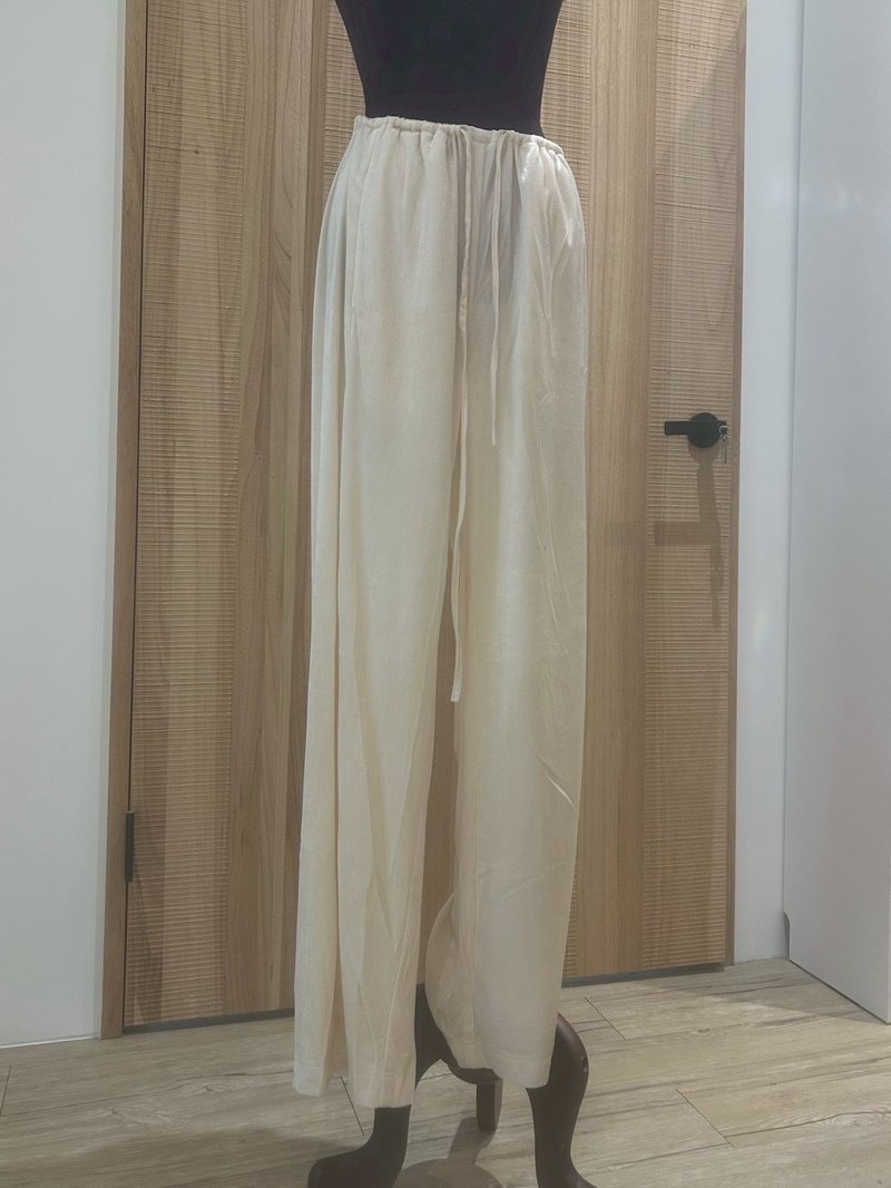 绒布抽绳运动裤 - 女装长裤 - 其他材质 白色