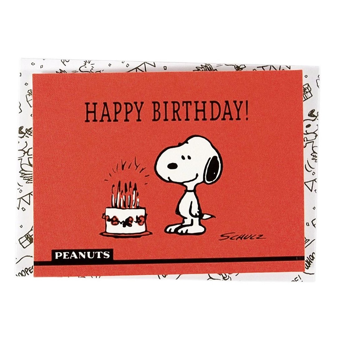 Snoopy 糊涂塔克生日快乐【Hallmark-Peanuts史奴比-小礼卡】 - 卡片/明信片 - 纸 红色