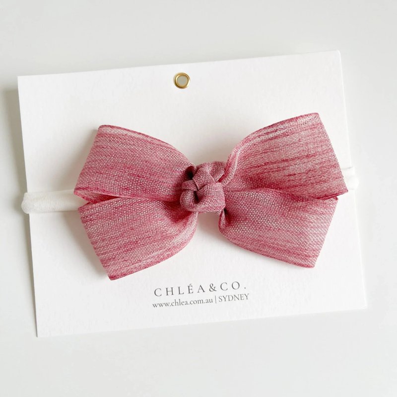 澳洲手工发饰 Chléa & Co.-佛罗伦斯野莓色婴儿宝宝发带 新生儿 - 婴儿帽/发带 - 棉．麻 红色