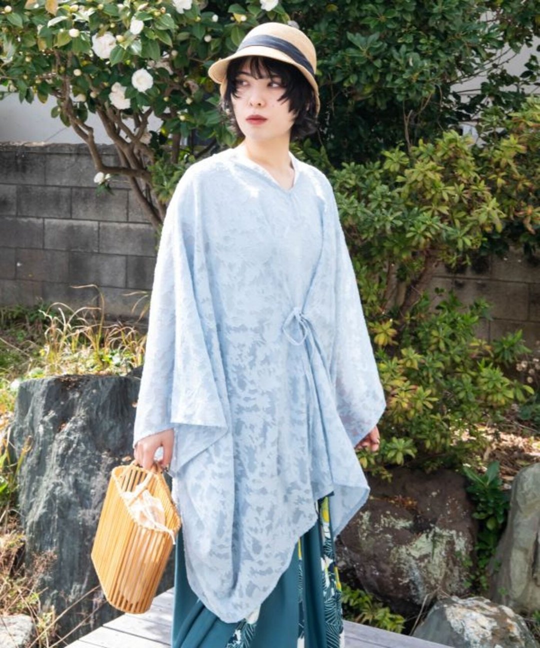 【热门预购】日系光隙漫游缇花空气感收腰斗篷罩衫(3色)7CA-5202 - 女装上衣 - 其他材质 
