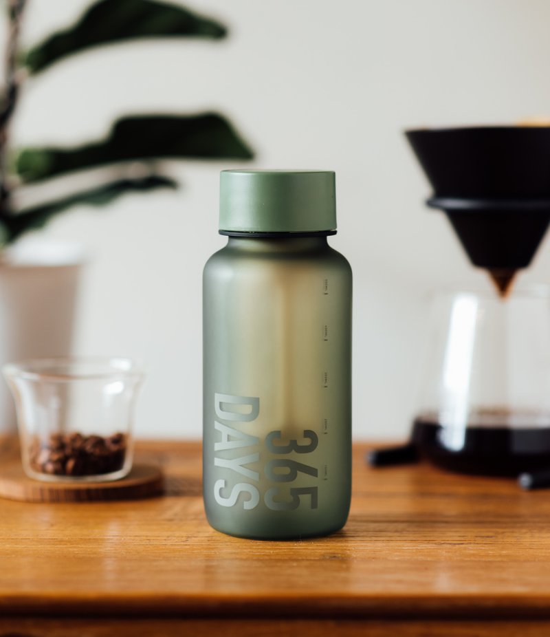 防漏 礼物 热冷泡茶咖啡滤网 轻巧随身瓶随行杯- 雾面绿365 550ml - 水瓶/水壶 - 塑料 绿色