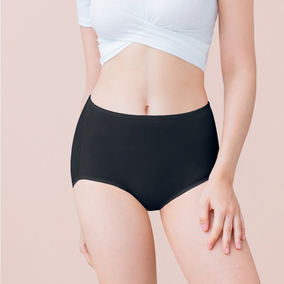 【台湾制】丝蛋白高腰包臀内裤 L-Q(2XL) 黑 2189-63 可兰霓Clany - 女士内衣裤 - 其他材质 黑色