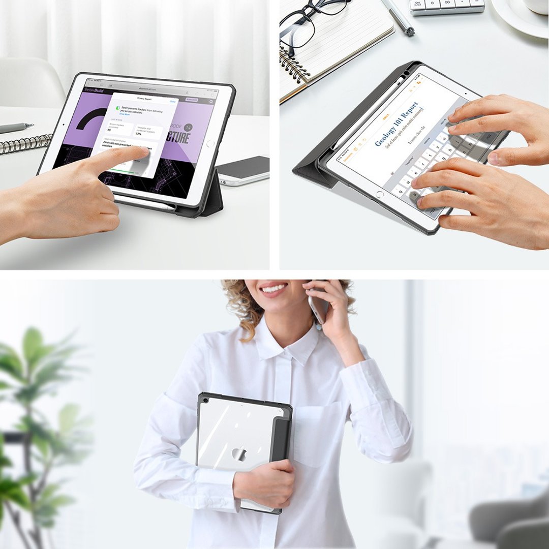 Dux Ducis -  Toby Series iPad Case 防摔保护壳 - 平板/电脑保护壳 - 聚酯纤维 黑色