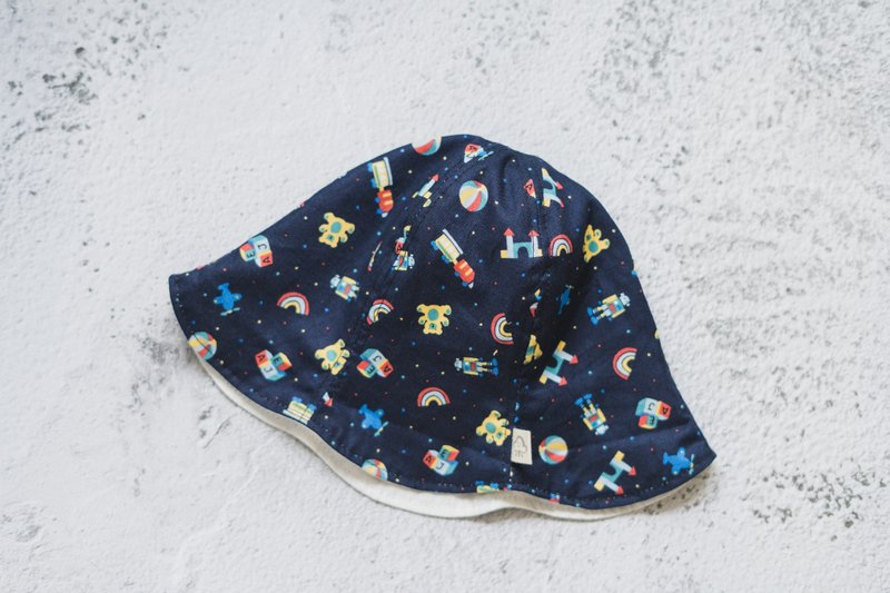 玩具方程式 手作宝宝渔夫帽 - 婴儿帽/发带 - 棉．麻 蓝色