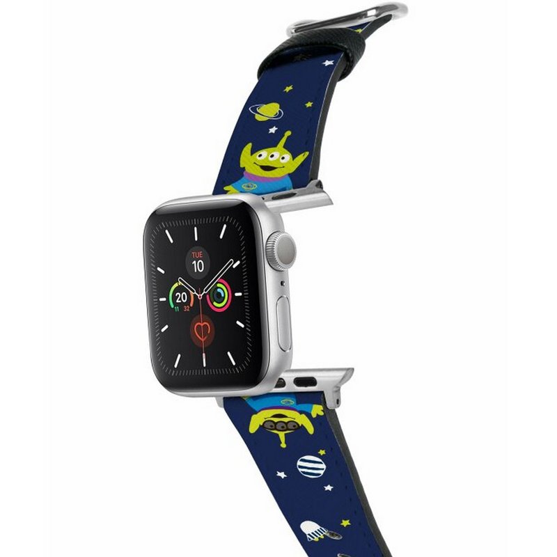 迪士尼彼思三眼仔玩具总动员十字压纹牛皮革Apple Watch真皮表带 - 表带 - 真皮 