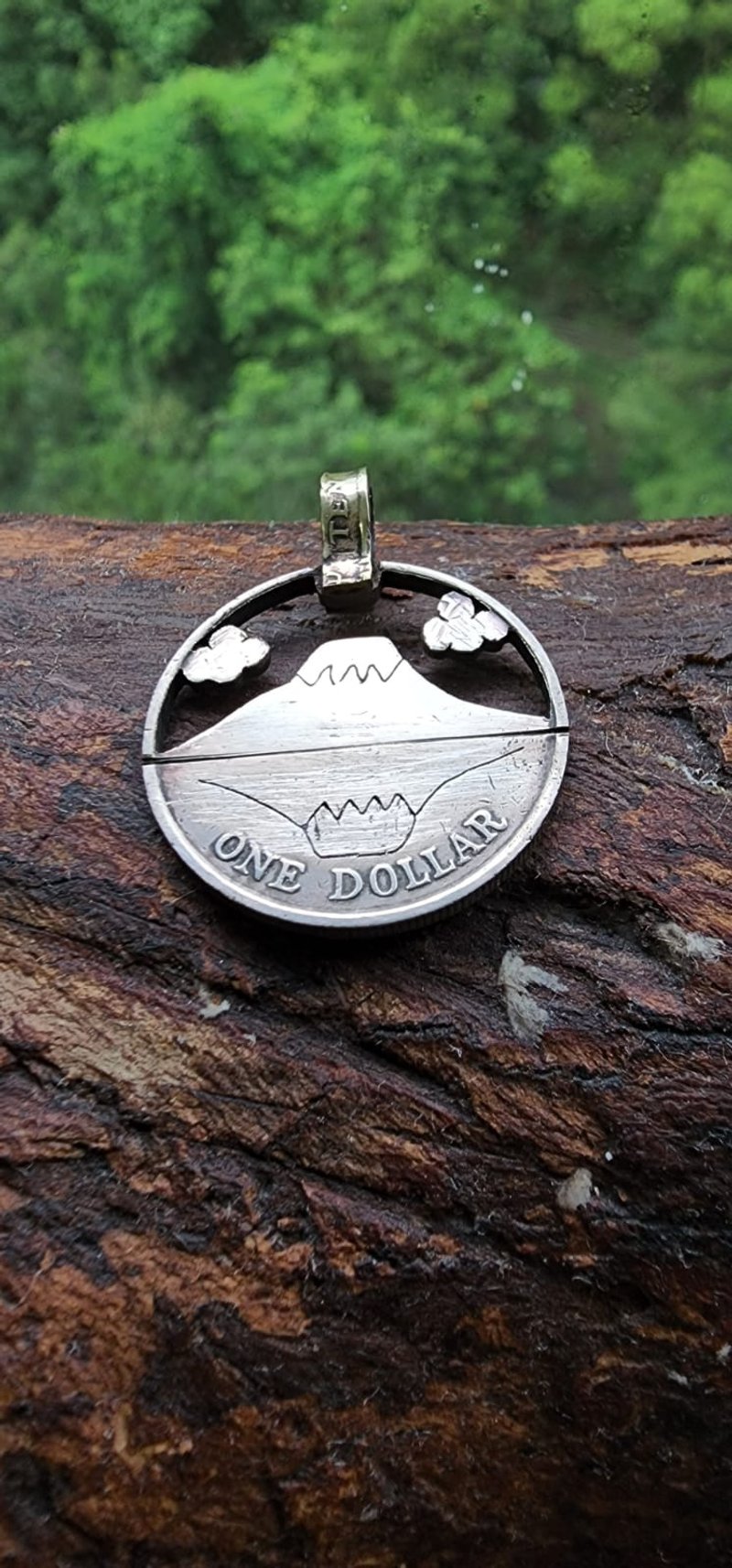 硬币改造吊坠(准备飞喇) - 吊饰 - 其他材质 银色