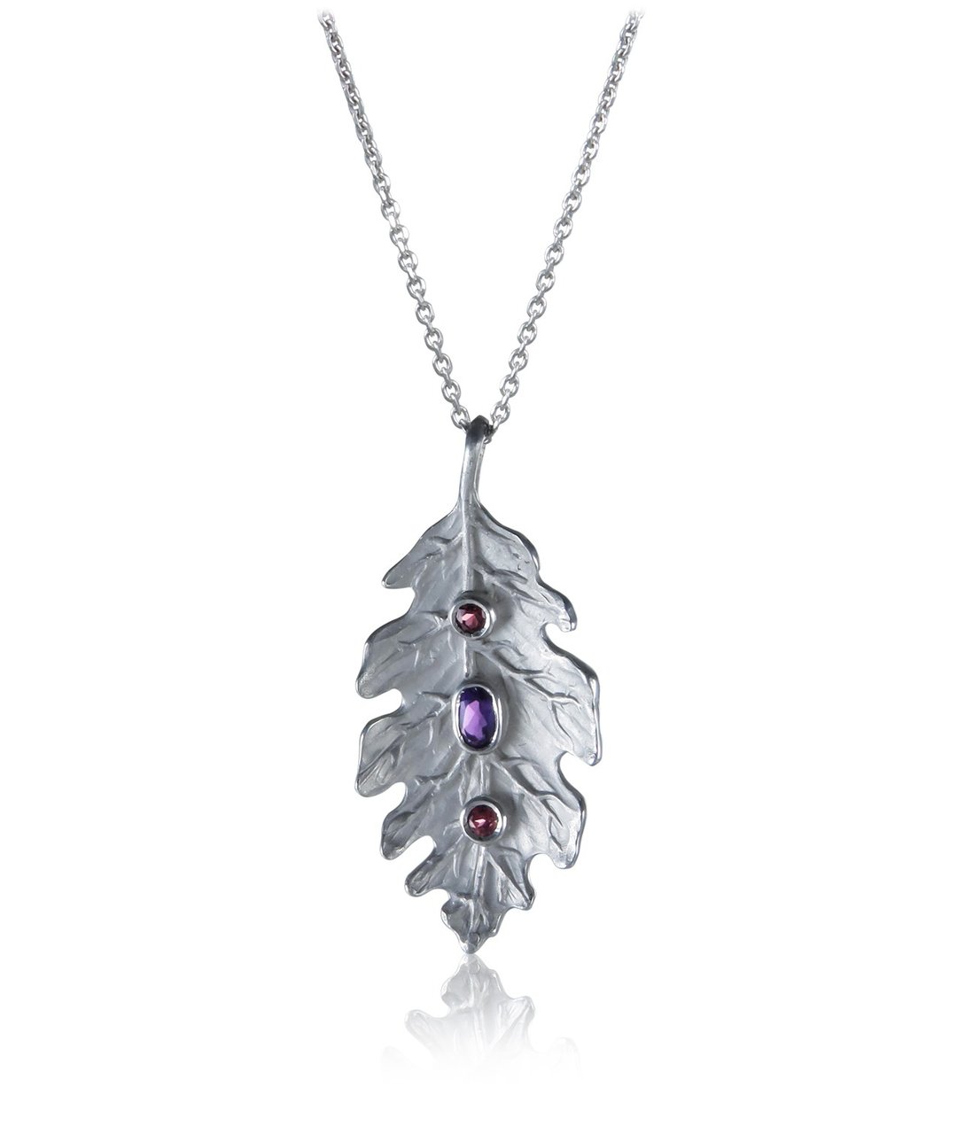 Dew Drop Pendant – Nightfall - 项链 - 纯银 紫色