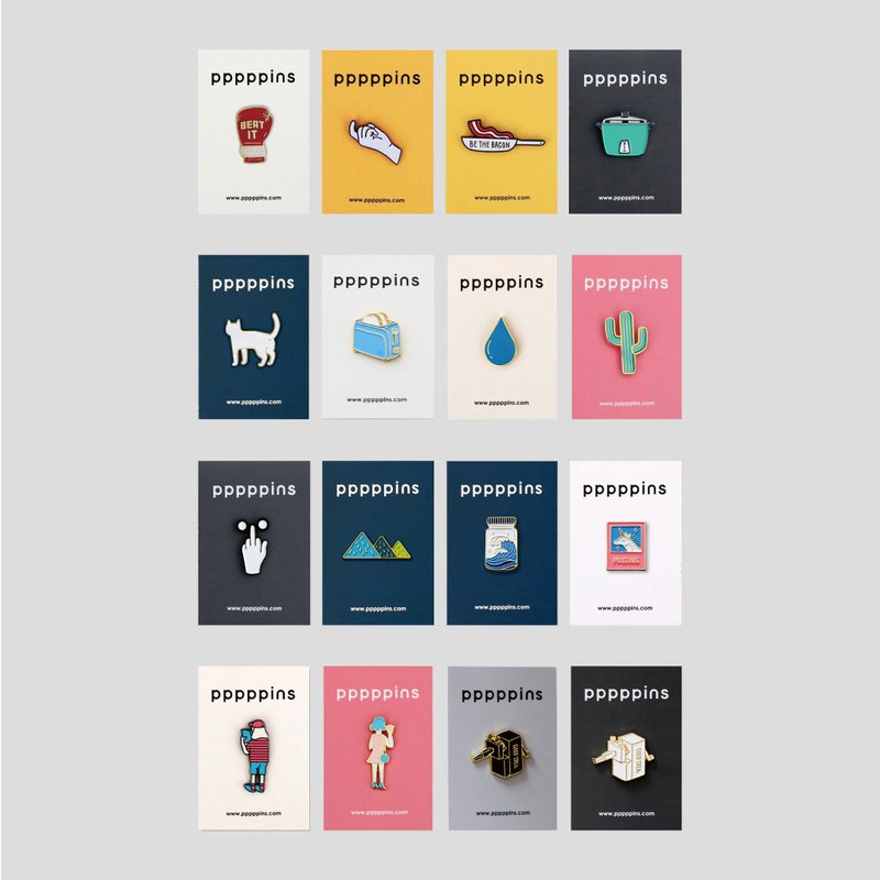 Goody Bag 限量福袋 No5  任选4款别针 港澳台包邮 - 徽章/别针 - 其他材质 白色