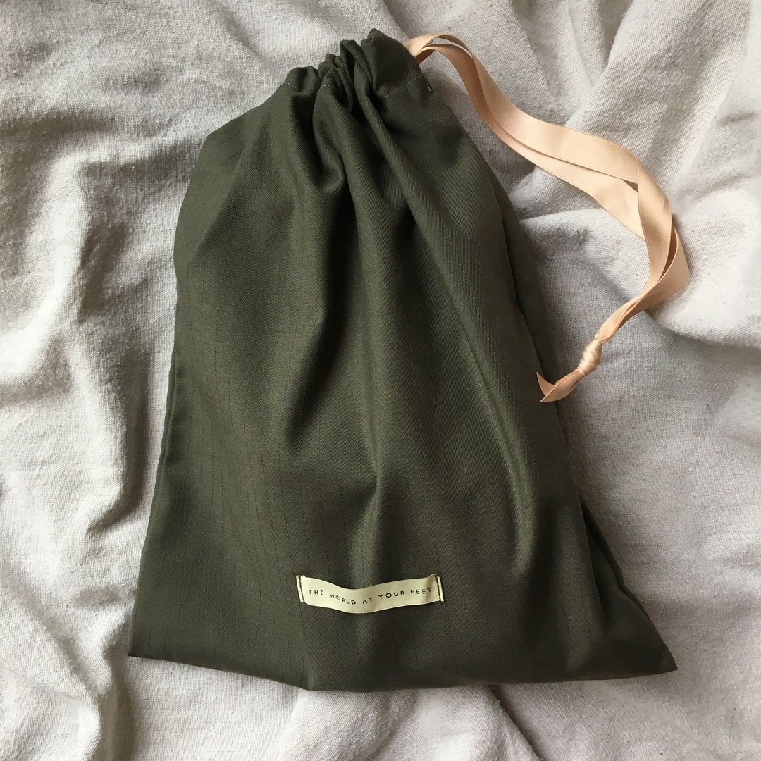Drawstring Shoebag - 束口袋双肩包 - 聚酯纤维 绿色