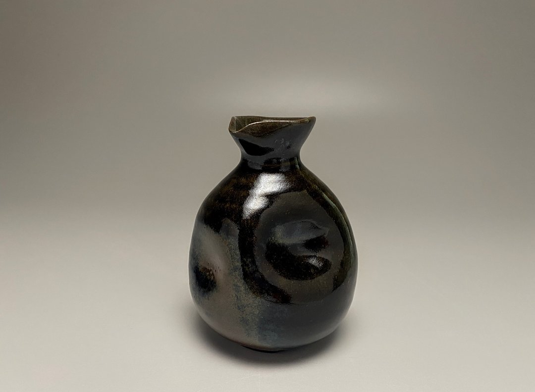 Sake tokkuri - 花瓶/陶器 - 陶 