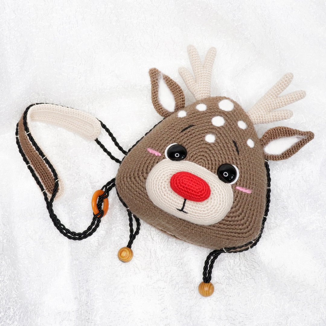 Crochet pattern Reindeer bag, PDF Digital Download, DIY tutorial christmas - 手工艺教程/工具书 - 其他材质 