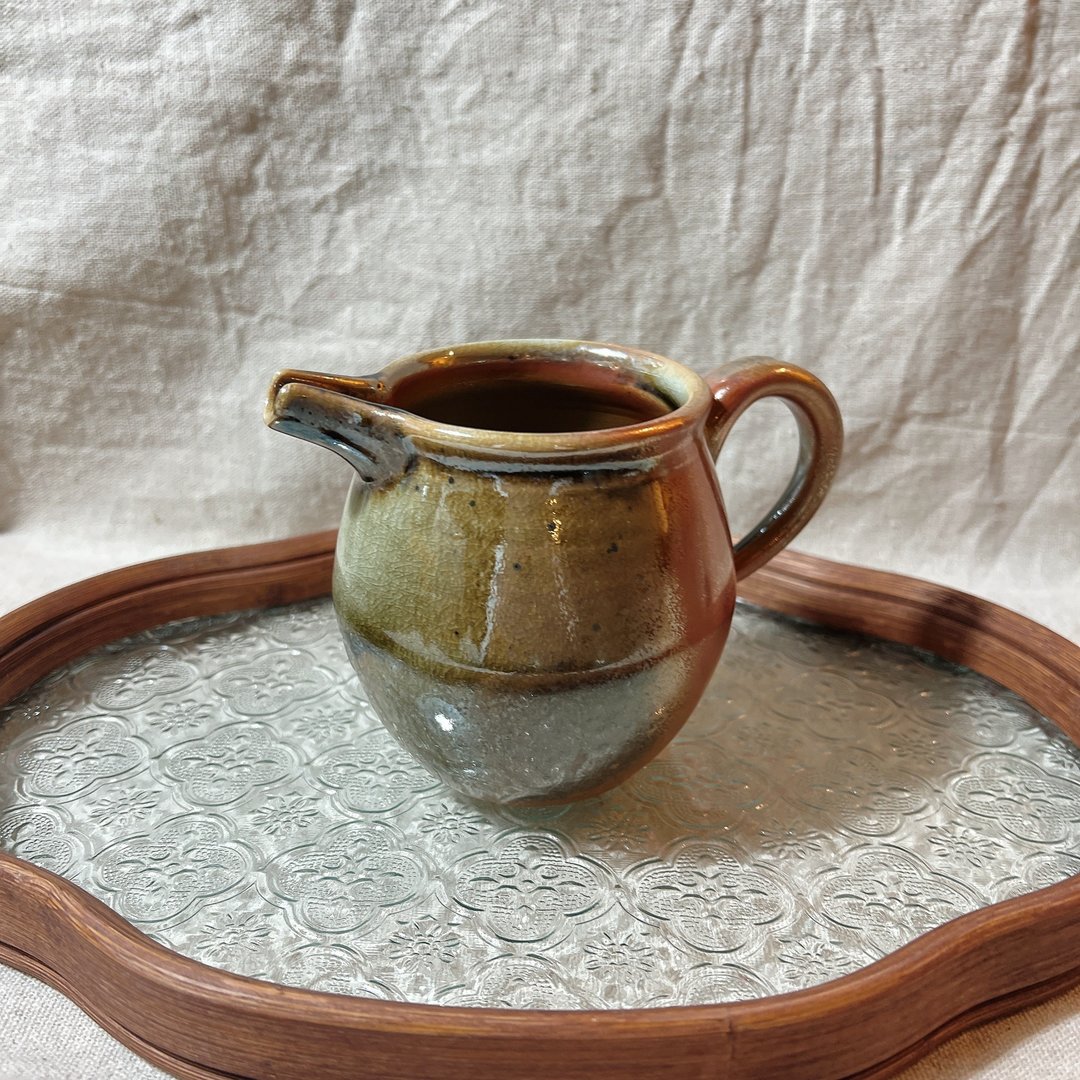 柴烧落灰金彩茶海 / 公道杯 / 小平凡手作 - 茶具/茶杯 - 陶 