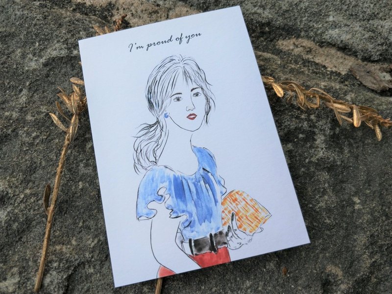 Postcard/万用明信片/明信片/手绘 - 卡片/明信片 - 纸 白色