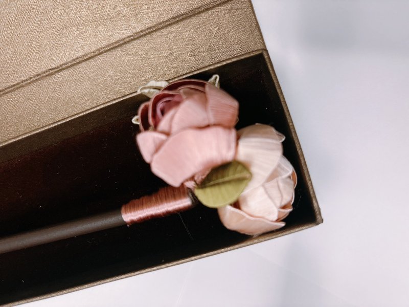 【侬】纯手工缠花发簪 - 其他 - 丝．绢 粉红色