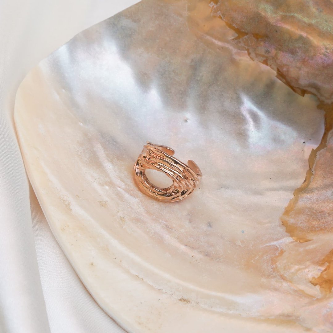 Simple sand wave ring - 戒指 - 铜/黄铜 