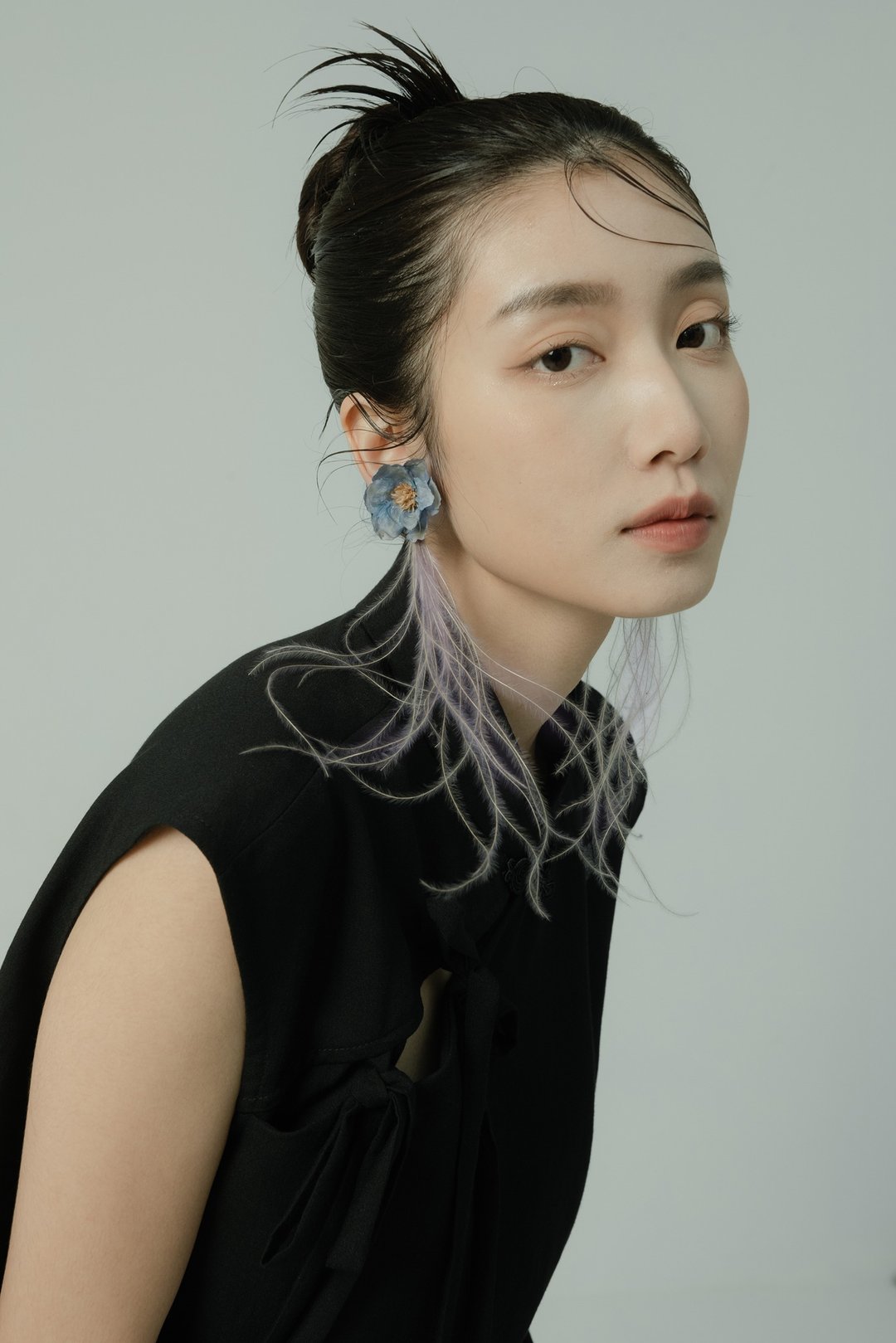 无我耳环-Anatman Earrings - 耳环/耳夹 - 植物．花 紫色