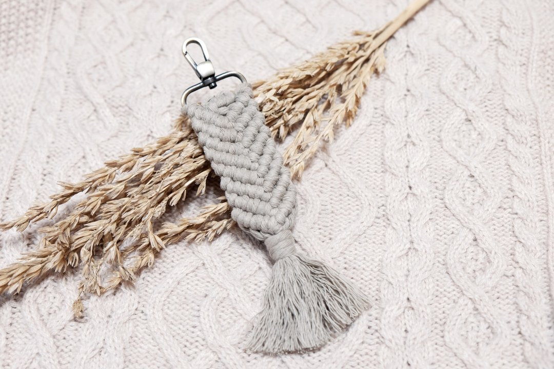 Macrame Key Chain | lento.lento 岩白 - 吊饰 - 棉 卡其色