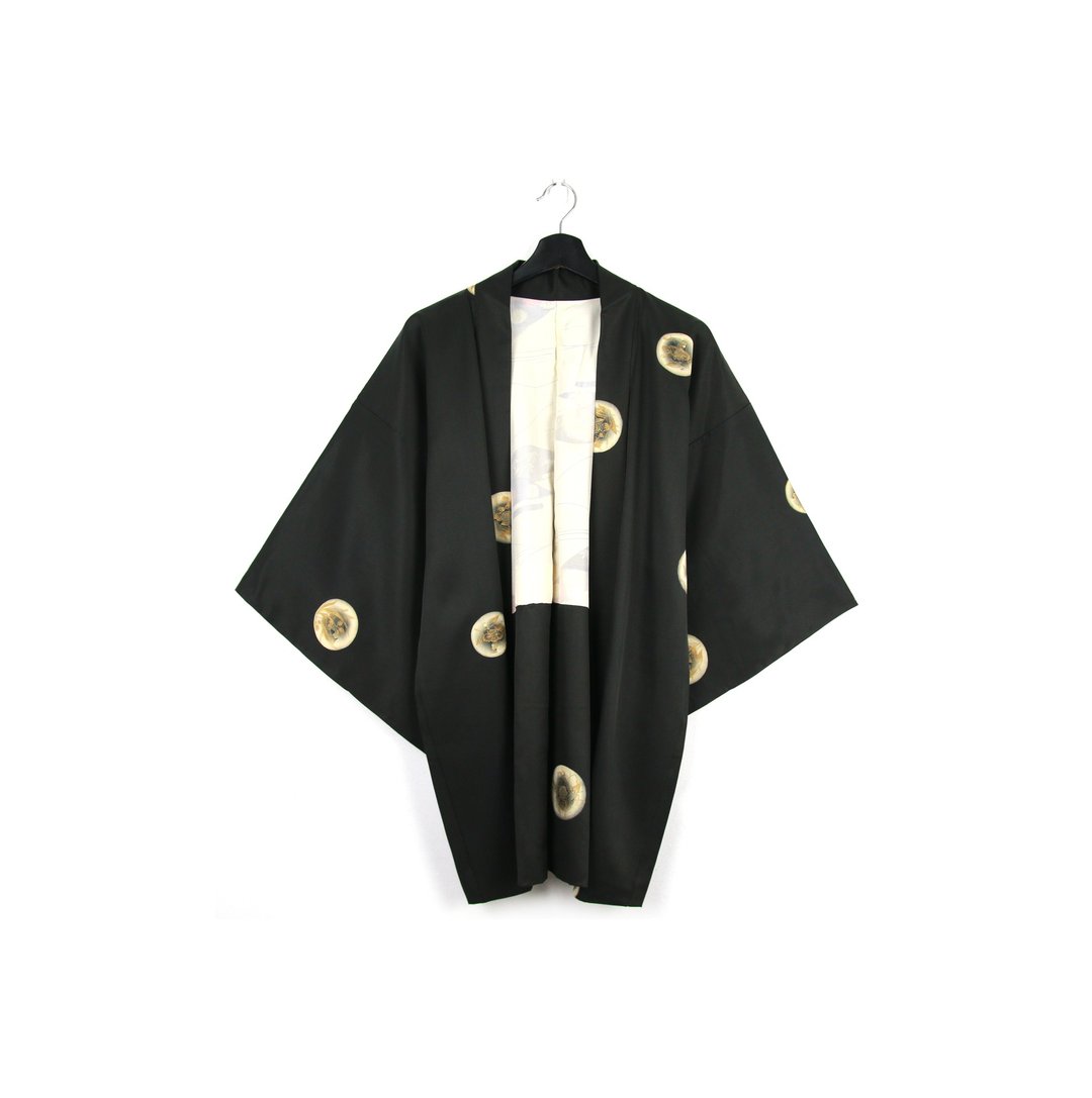 Back to Green-日本带回羽织 手绘梦幻花 /vintage kimono - 女装休闲/机能外套 - 丝．绢 