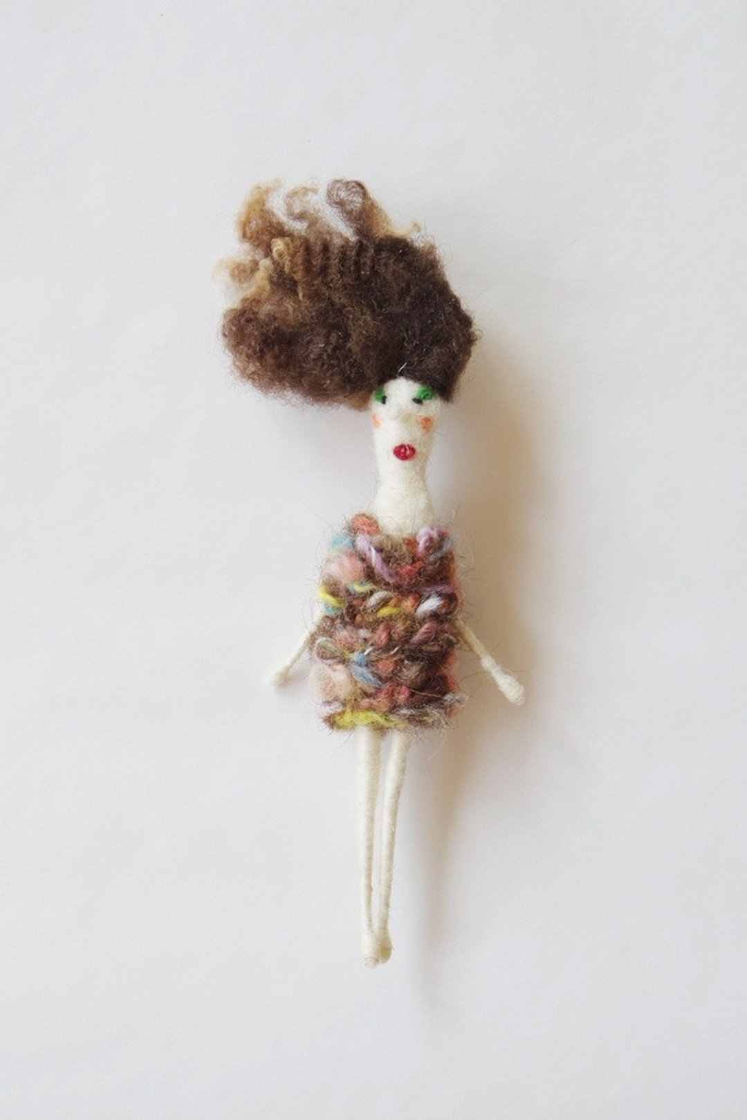 noil *brooch / wool felt - 胸针 - 羊毛 多色