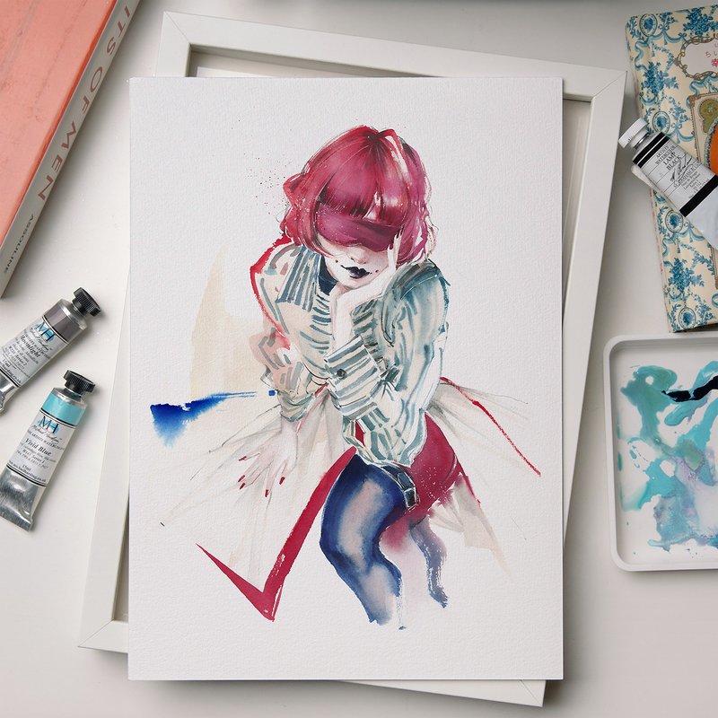 艺术微喷水彩画 -【信仰的血色立誓布】 - 海报/装饰画/版画 - 纸 