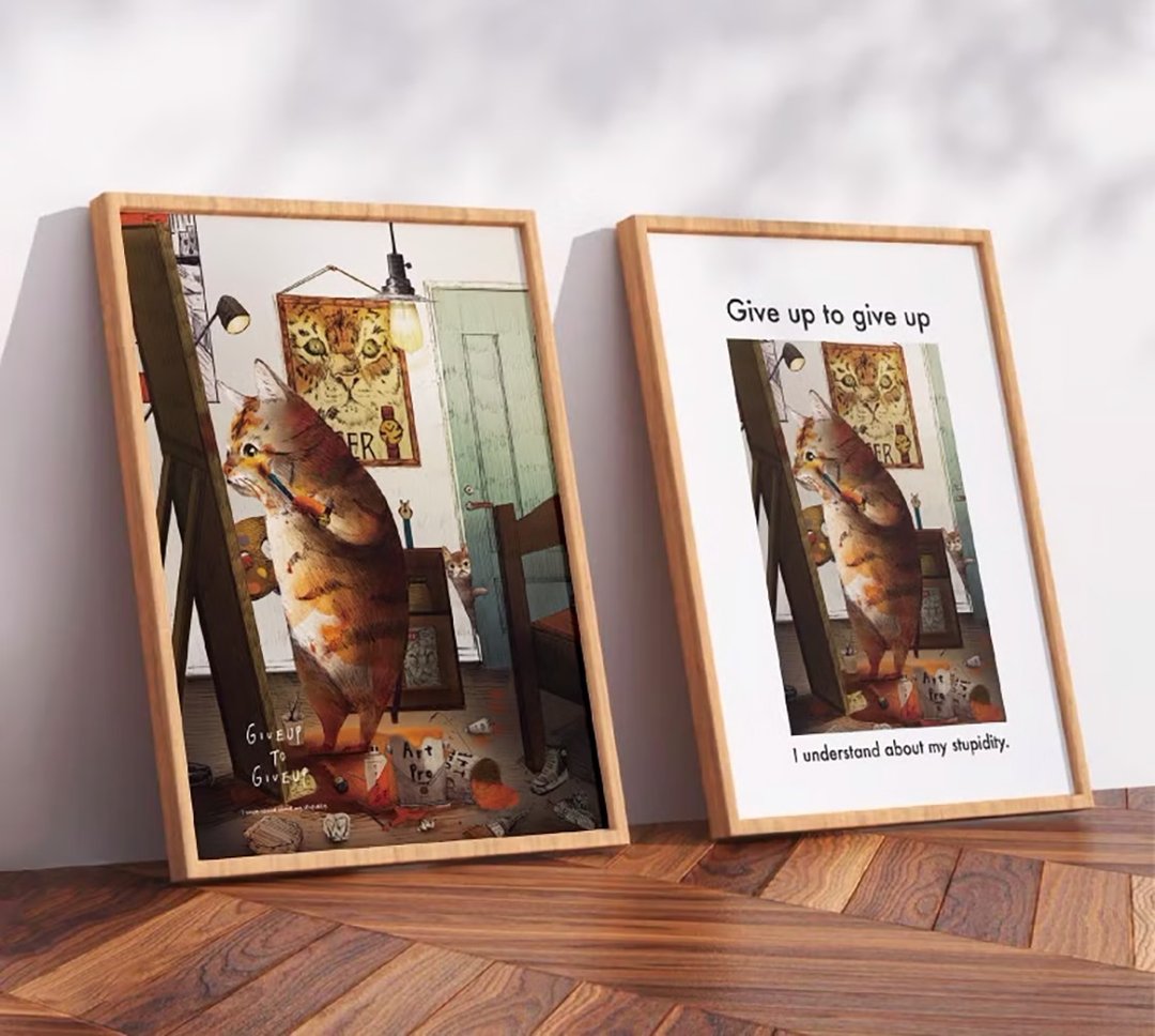想变成老虎的猫 / 原创海报 / A4 或 A3 size - 海报/装饰画/版画 - 塑料 白色