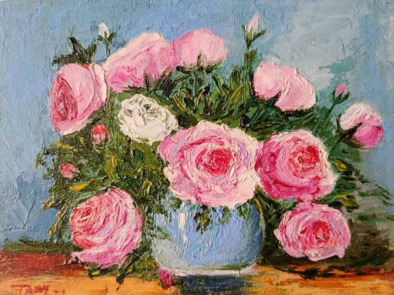 玫瑰 原创油画 - 墙贴/壁贴 - 其他材质 