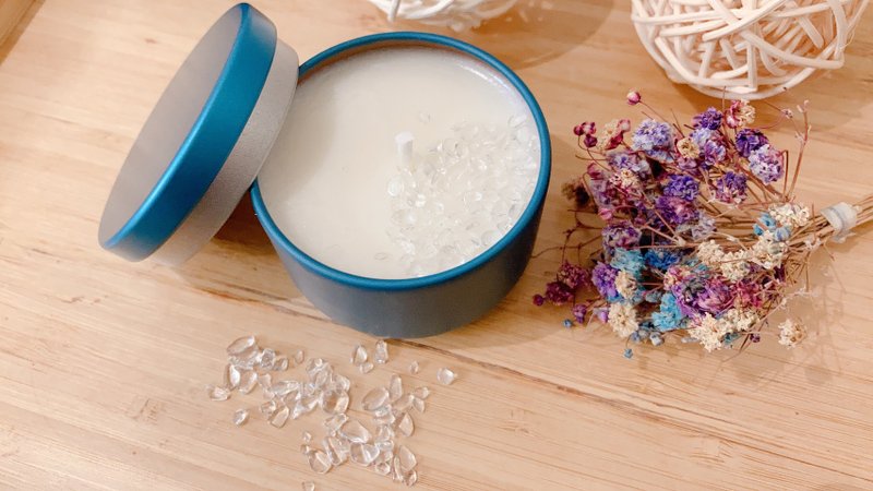 白水晶纯天然大豆蜡精油香氛蜡烛#茶树净化之烛 - 蜡烛/烛台 - 精油 