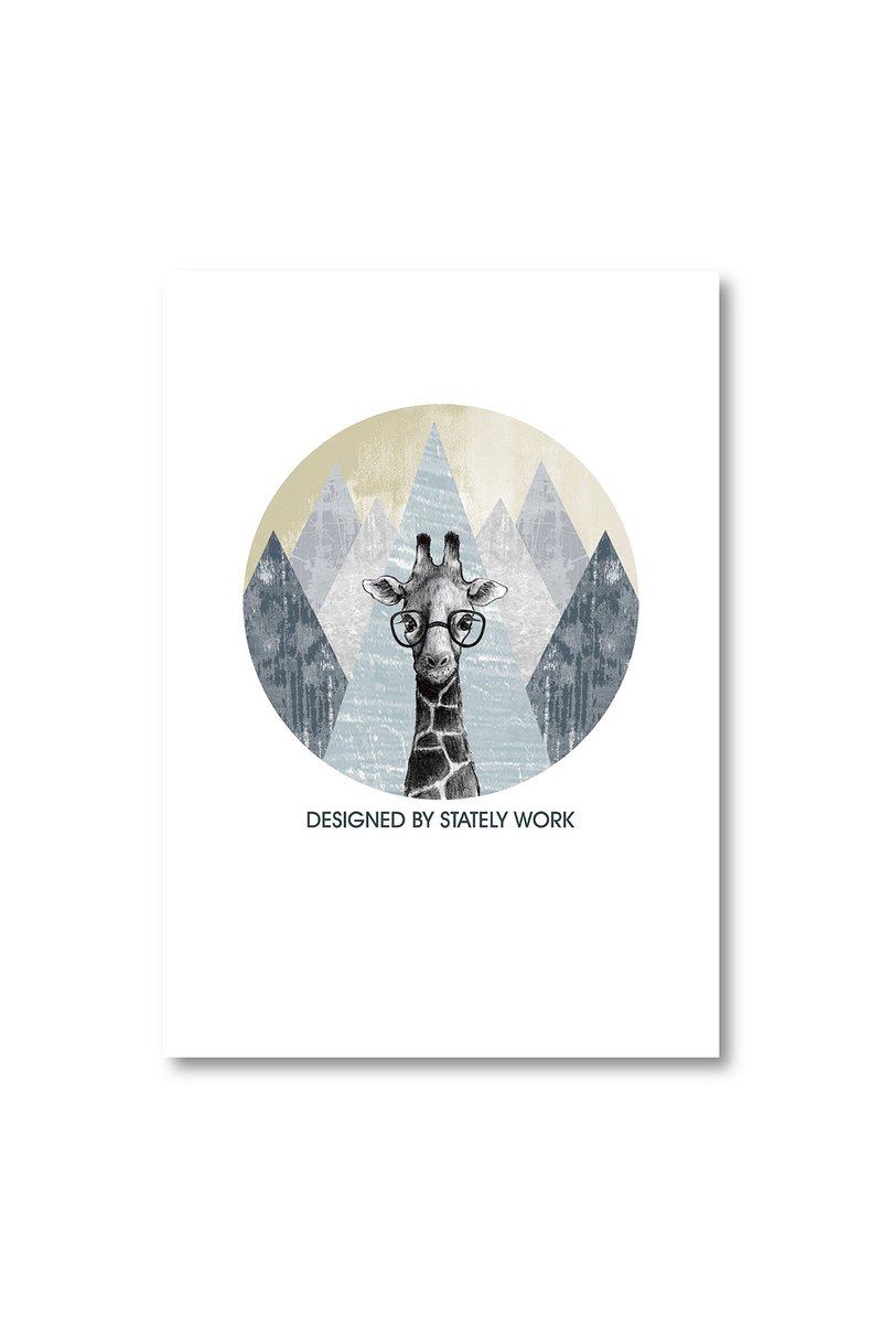 statelywork 长颈鹿博士 明信片 - 卡片/明信片 - 纸 白色