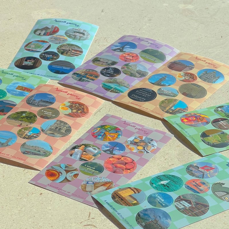 【欧洲场景】摄影：ASPO ||瑞士欧洲贴纸，日记装饰 - 贴纸 - 其他材质 粉红色