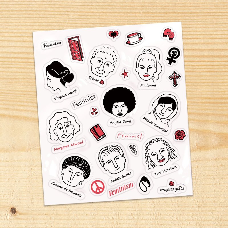 【Mapus】女性主义传承之透明贴纸 - 贴纸 - 防水材质 透明
