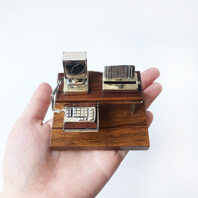 德国怀旧迷你办公室模型 | 925银 德国 精工 早期 收藏 - 摆饰 - 纯银 银色
