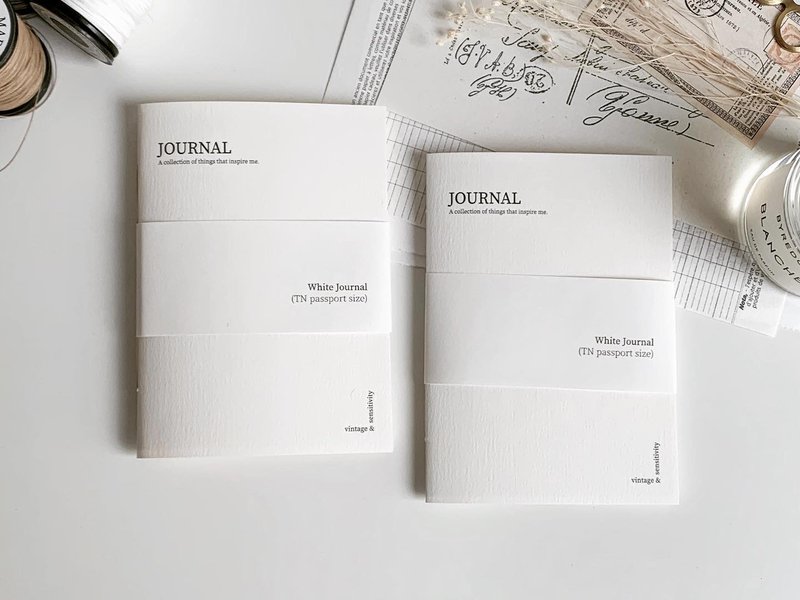 白色日记本“经典”（TN 护照尺寸兼容） - 笔记本/手帐 - 纸 白色