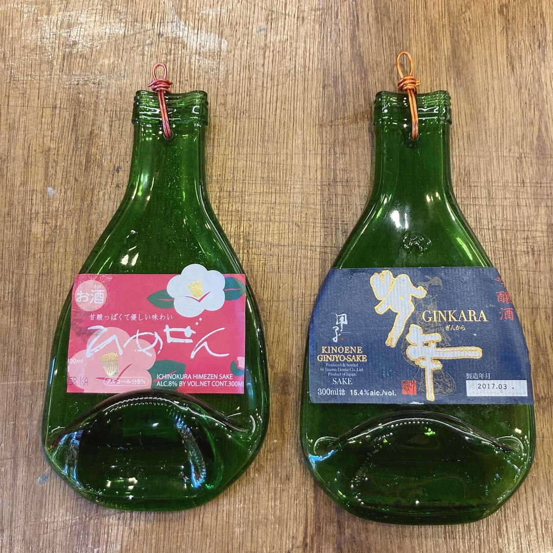 日本吟酿酒小瓶吊饰 酒瓶装饰壁挂吊饰 - 吊饰 - 玻璃 