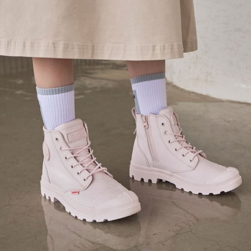 PALLADIUM COATED ZIP 金级皮革橘标拉链防水靴74069 - 雨鞋/雨靴 - 其他材质 多色