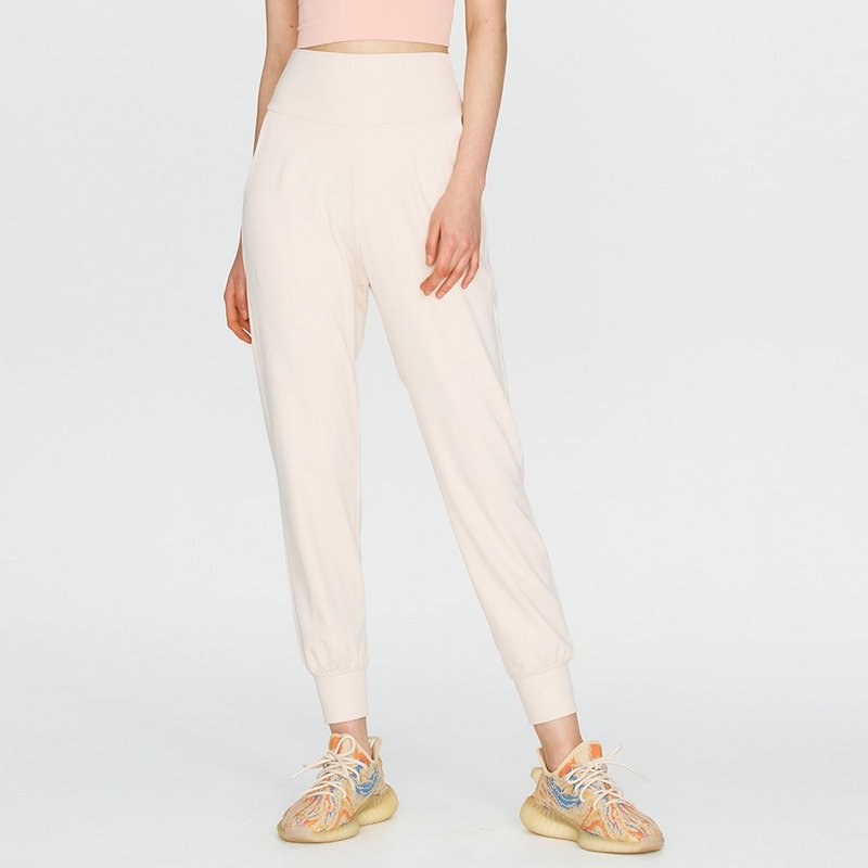 Front2line Micro Fresh 瑜珈修身款束脚裤 米白色 - 女装瑜珈服 - 尼龙 白色