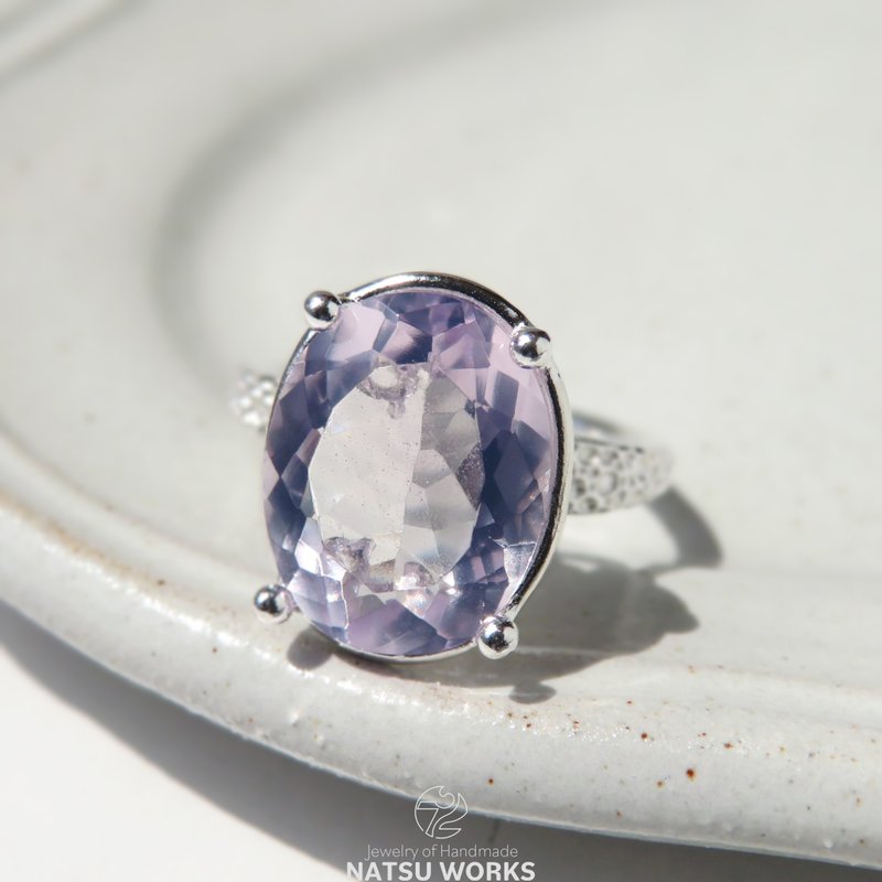 薰衣草石英 戒指 / Lavender Quartz Ring - 戒指 - 宝石 粉红色
