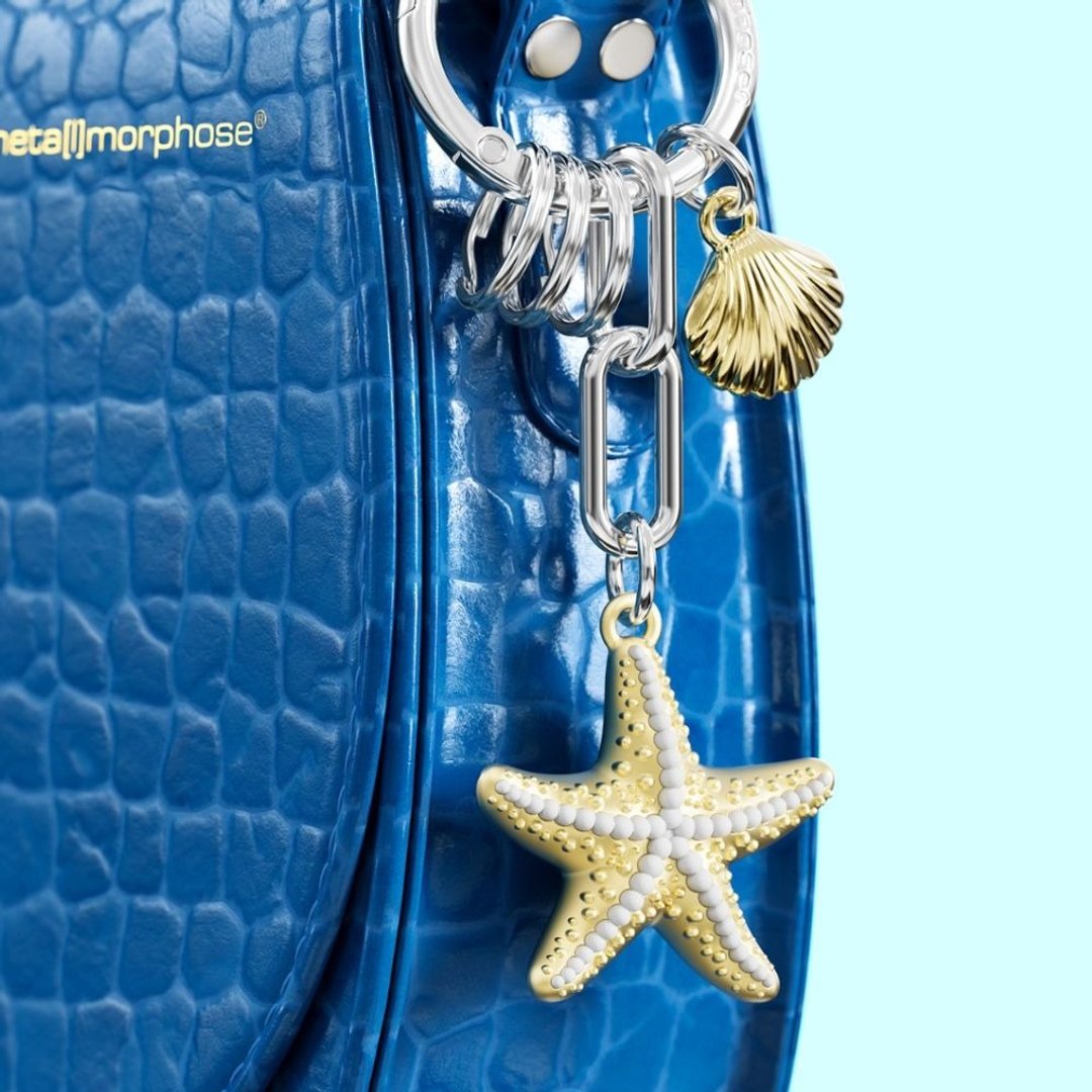 【Chocli】MTM 海星钥匙圈 纪念品/礼品/海洋动物/精致吊饰 - 吊饰 - 其他金属 金色
