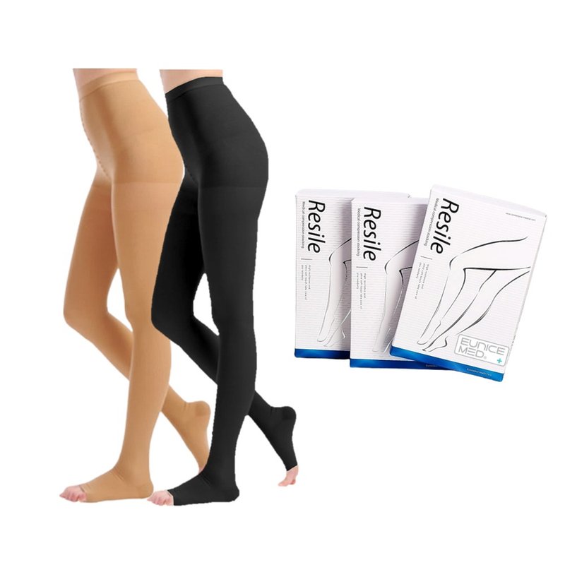 【EuniceMed】渐进式压力 弹性袜 医用辅助袜 露趾裤袜 久站 3404 - 丝袜 - 其他材质 多色