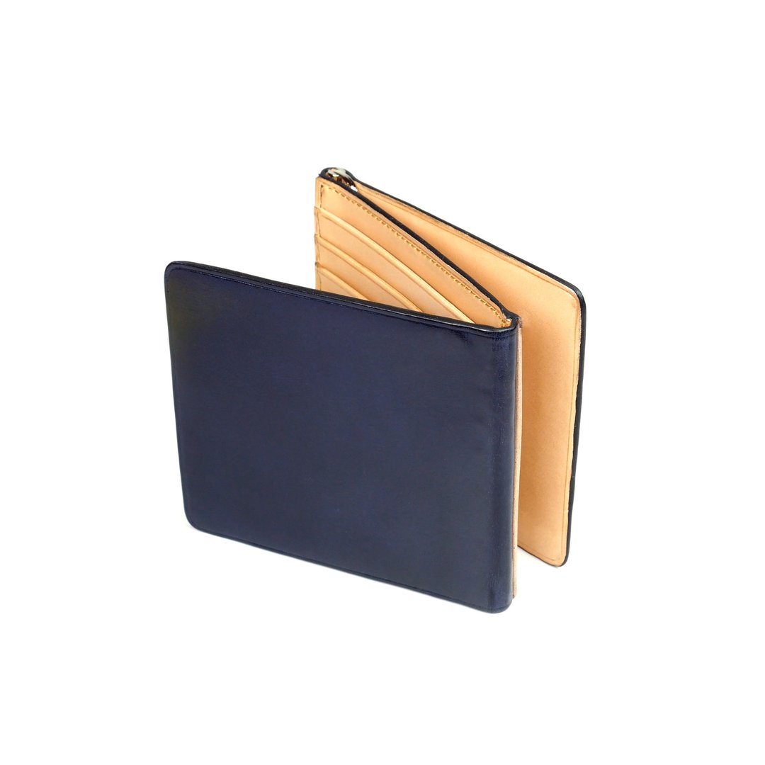 Tri-money clip /Indigo BLUE - 皮夹/钱包 - 真皮 蓝色