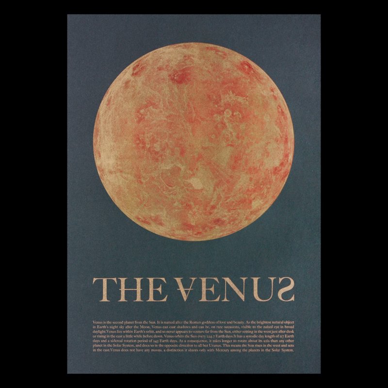 金星A3海报  THE VENUS  A3 Poster - 卡片/明信片 - 纸 金色