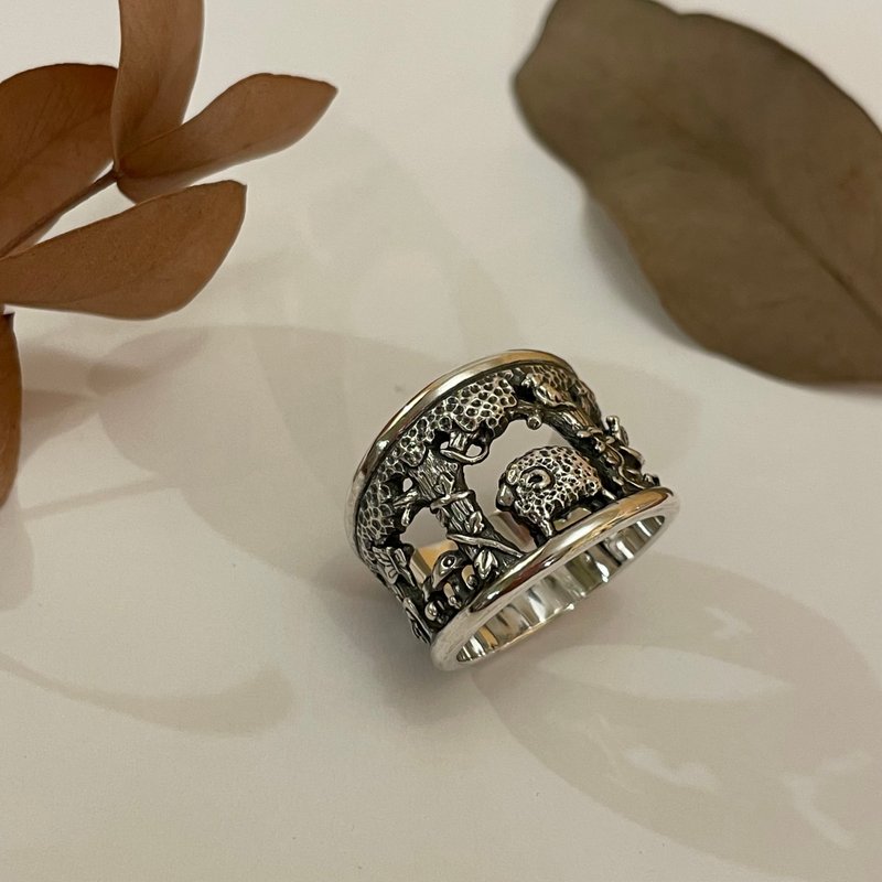 Kotoro Forest Ring - 戒指 - 纯银 银色