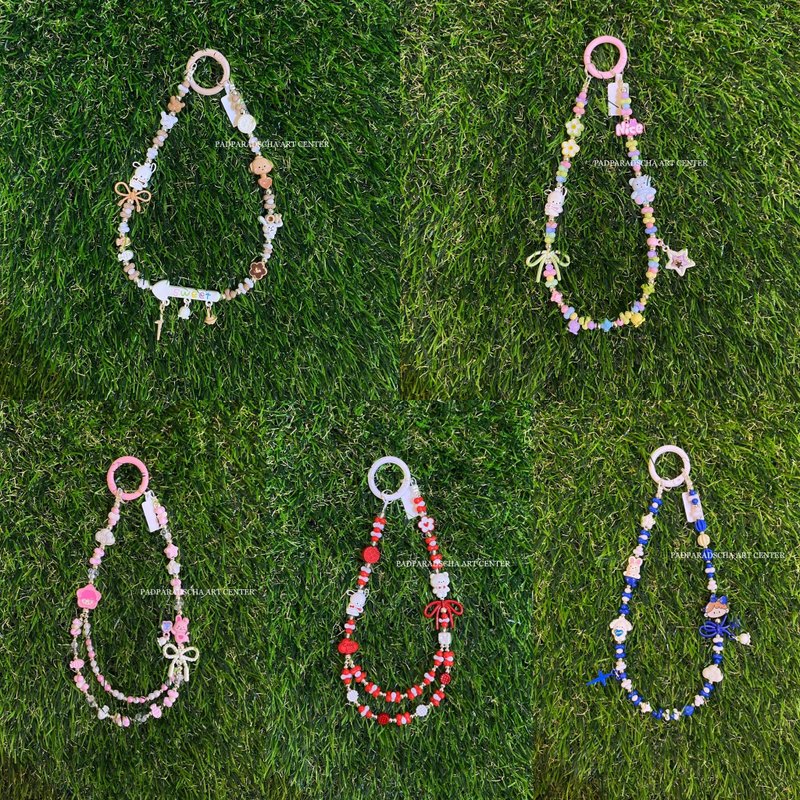 金属珠细款手机链/设计师款/台湾手工原创【第三组】 - 挂绳/吊绳 - 其他金属 