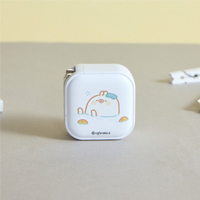 丑白兔水豚泡澡GaN 45W Type-C双孔充电头 - 数码小物 - 塑料 多色
