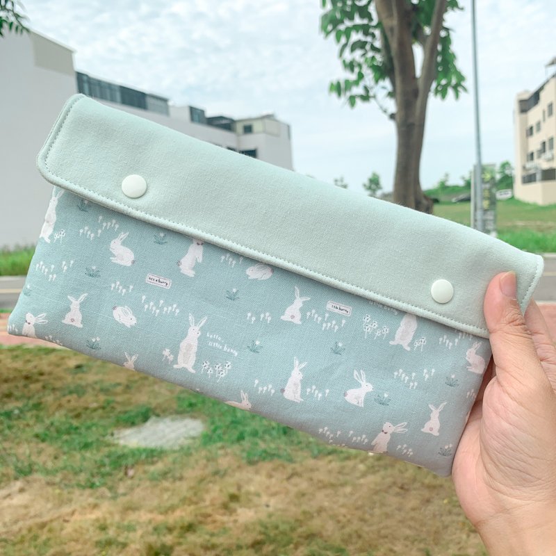 粉嫩白兔 switch主机收纳袋 防尘袋 内铺棉 - 手拿包 - 棉．麻 多色