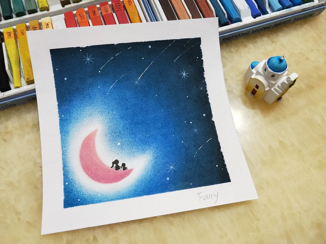 许愿 - 舒心粉彩体验 【两人成班】 - 插画/绘画/写字 - 纸 