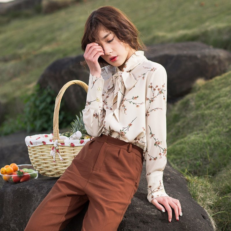 安妮陈2017春季雪纺碎花衬衫情人节 - 女装衬衫 - 棉．麻 多色